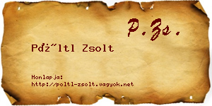 Pöltl Zsolt névjegykártya